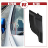 Black plastic door window trim cover for car side mirror housing shown from back for toyota prius wiper cowl cover extension trim