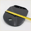 Black plastic fuel door cover for nissan navara single cab 2004-2014 with cutout and three holes at the top edge
