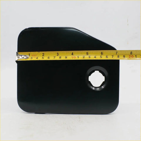 Black plastic fuel door cover with hexagonal hole and rounded edges for toyota hilux rn50 n60 ln70 mighty-x 83-88
