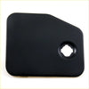 Back side of black plastic fuel door cover with circular cutout for toyota hilux rn50 n60 ln70 mighty-x 1983-1988