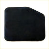 Black matte plastic car floor mat with rounded edges and curved shape for toyota hilux fuel door cover lid 1988-1997