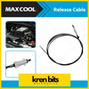 Black coiled fuel filler door flap release cable with white plastic housing and metal fittings for toyota hilux kun16 branded maxcool