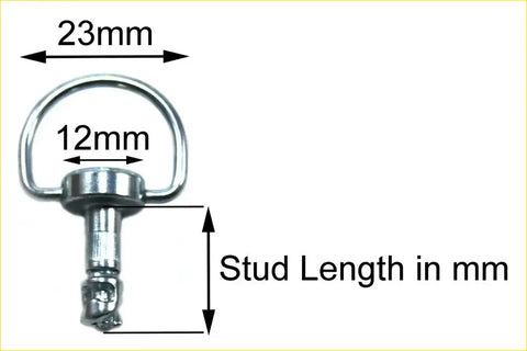 Silver metal d-ring with threaded stud 23mm wide fuel filter housing dzus quick release bolt clip for land rover defender