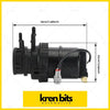Black plastic fuel filter with coiled wire and red and white connector for mazda bt50 ford ranger 2011-on backside view