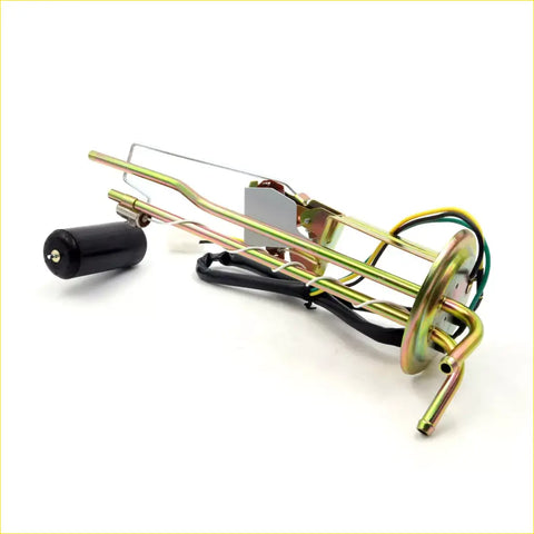 Gold metal fuel gauge sending unit sensor with black float and wiring for nissan sentra b11 16l e16 back side