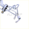 Silver metallic fuel injection line assembly with hex fittings and bracket for ford f150 f250 f350 1983 to 1994