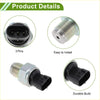 Silver and black fuel injection pressure sensor with threaded metal body and three-pin connector for toyota avensis ii saloon 2.2