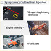 Orange fuel pump nozzle with black handle and metallic connector for fuel injector no 23209-BZ050 toyota solara 3.0