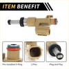 Tan plastic fuel injector with metallic needle and black rubber o-ring for toyota tundra 2007-2009 back side view