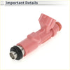 Fuel injector 2.7 for toyota 4runner base 1998-2000 with pink plastic body and black silver metallic tip