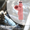 Pink plastic fuel injector with metallic threaded base and black rubber o-ring for toyota 4runner 27l 1999-2001
