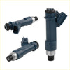 Dark blue fuel injectors with metallic silver and black accents for toyota 4runner 4.0l 2003-2008 set of 2