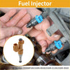 Black and blue fuel injector with metallic body and plastic connector housing for Toyota Avalon Limited 2000-2004
