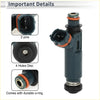 Dark teal plastic fuel injector with black and orange accents and durable o-ring seal for toyota land cruiser base 4.7