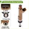 Fuel injector for toyota matrix base 1.8 2009-2012 with tan plastic body silver metallic nozzle and black o-ring