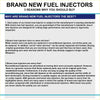 Brand new black and blue fuel injectors for toyota prius and echo 1.5l 2000-2009 shown in clean promo layout