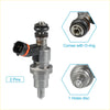 Silver metallic fuel injector with black plastic housing and orange ring for toyota rav4 1az-fse 2az-fxe engines