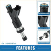 Black and silver fuel injector with pre-installed o-ring for toyota tacoma 2.7l 2005-2016 single injector view