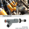 Fuel injector for toyota tacoma 2.7l with gray and black body, red o-ring, and metallic nozzle tip
