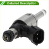 Fuel injector for toyota tacoma 3.5l 2015-2018 with silver metallic body black plastic connector and threaded nozzle