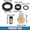 Set of black and beige plastic fuel injector o rings and brass fittings with micro filters for toyota tacoma 1999-2004