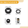 Set of four black nbr rubber fuel injector seal o rings with metal edges and precise measurements for toyota l4 1.8l