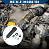 Black cylindrical oil filter with threaded end and gaskets for fuel injector seal repair on toyota 4runner pickup