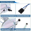Silver metallic fuel level sending unit for toyota t100 1994-1998 with black connector and blue wiring shown from back side