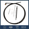 Black corrugated fuel line with gold tipped connector and hardware for dodge ram pick up 1993 to 2004