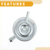 Silver metallic metal fuel pressure regulator with circular body and two threaded ports for toyota 4runner 1988-1994