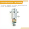 Silver metallic metal fuel pressure regulator with hex nut and threaded base for toyota 4runner 1988-1994