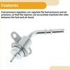 Silver metallic fuel pressure regulator with curved hose connection and bracket for toyota 4runner 2002-2012