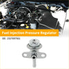 Shiny chrome fuel pressure regulator with flanged base and threaded outlet for toyota avanza sparky 2000-2003