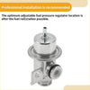 Silver metallic adjustable fuel pressure regulator with threaded ports and mounting bracket for toyota century 1991-1993