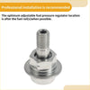 Silver metallic adjustable fuel pressure regulator with threaded shaft and hex nut base for toyota hilux 1986-1989
