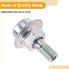 Silver metallic fuel pressure regulator with threaded stem and hex nut adjustable 20 to 70 psi for toyota land cruiser