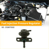 Black metal fuel pressure regulator with cylindrical body and threaded ports for toyota tacoma 1995-2004