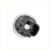 Black plastic fuel pressure sensor with white center and metallic contacts for 6.7L Ford super duty 2012 to 2016