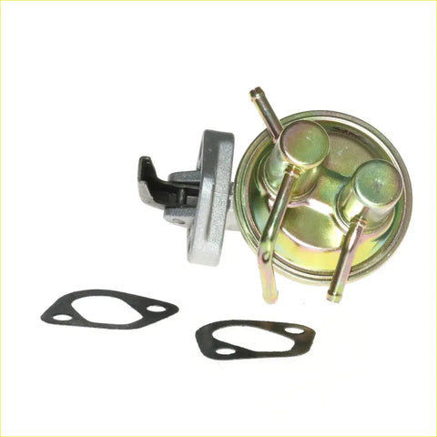 Silver and brass fuel pressure regulator with two ports and black gaskets for 1.6L nissan avenir cargo expert w10 fuel pump assembly