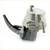 Silver metallic fuel pump assembly with lever handle and multiple threaded fittings for toyota hilux 4d double cab 1984-1988