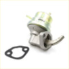 Silver metallic fuel pump with brass top and black gasket for Daihatsu Charmant 1979 side view