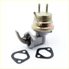 Metallic silver fuel pump with cylindrical body three tubes and spring lever arm for daihatsu rocky 1985 1996