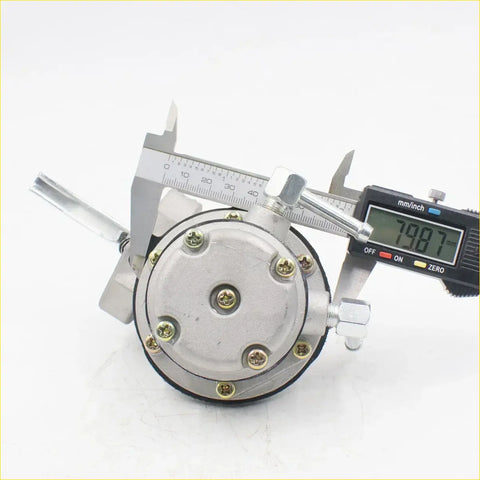 Silver metallic fuel pump with six brass screws and black rubber seals for Nissan Datsun Bluebird L16 L18 engine