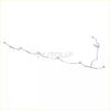 Chrome finished metal fuel return line with multiple bends and fittings for 12v cummins diesel injection pump