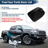 Black plastic fuel tank door lid for toyota tacoma 2016-2023 gas filler door shown from the back side