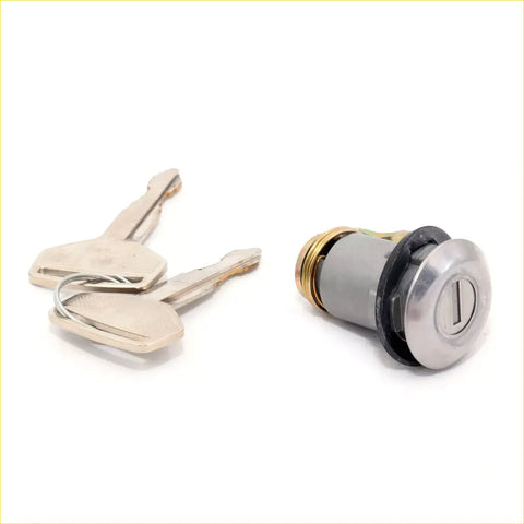 Silver fuel tank gas filler lock cylinder with matching keys for toyota hilux n20 rn22 rn25 rn27 1972-1978