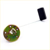 Green metal fuel tank gauge sending unit with black float and silver wire for toyota hilux 1979-1983 back side