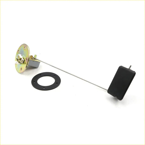Black plastic fuel tank gauge sending unit with metallic rod and brass mounting plate for toyota hilux 1988-1997 backside view