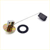 Black and chrome fuel tank gauge sending unit with long metal rod and black float for toyota hilux 1988-1997