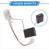 Black rectangular fuel tank sending unit for Toyota 4Runner 2003-2009 with metallic arm and red black wires